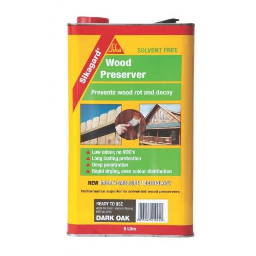 Sikagard Wood Preserver Dark Oak 5 Liter